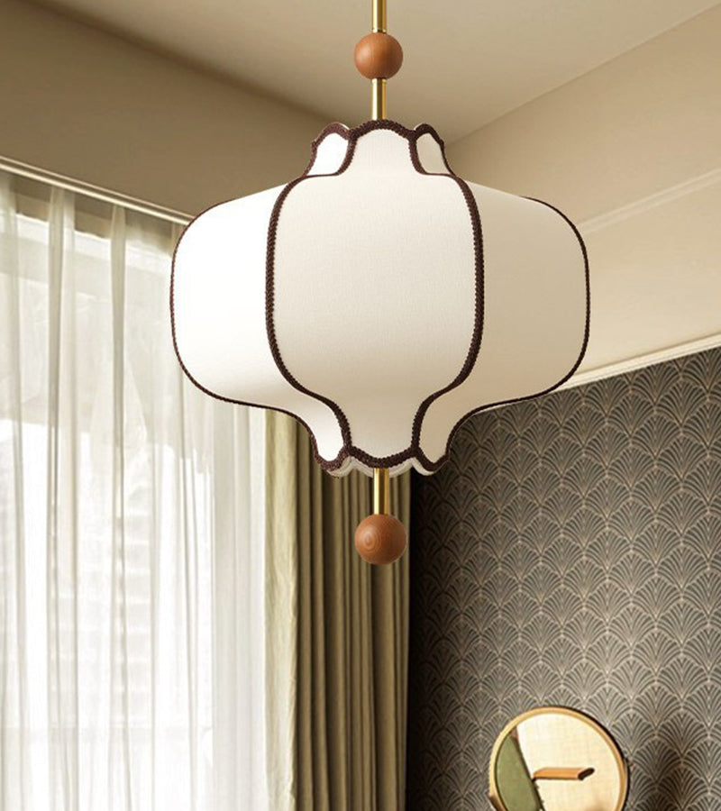 Fabric Pendant Light | Lantern Style Ceiling Lighting for Dining Room | Lologe