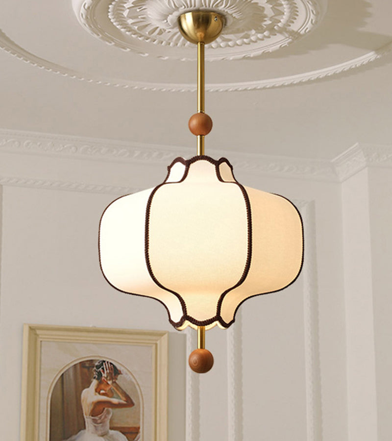 Fabric Pendant Light | Lantern Style Ceiling Lighting for Dining Room | Lologe