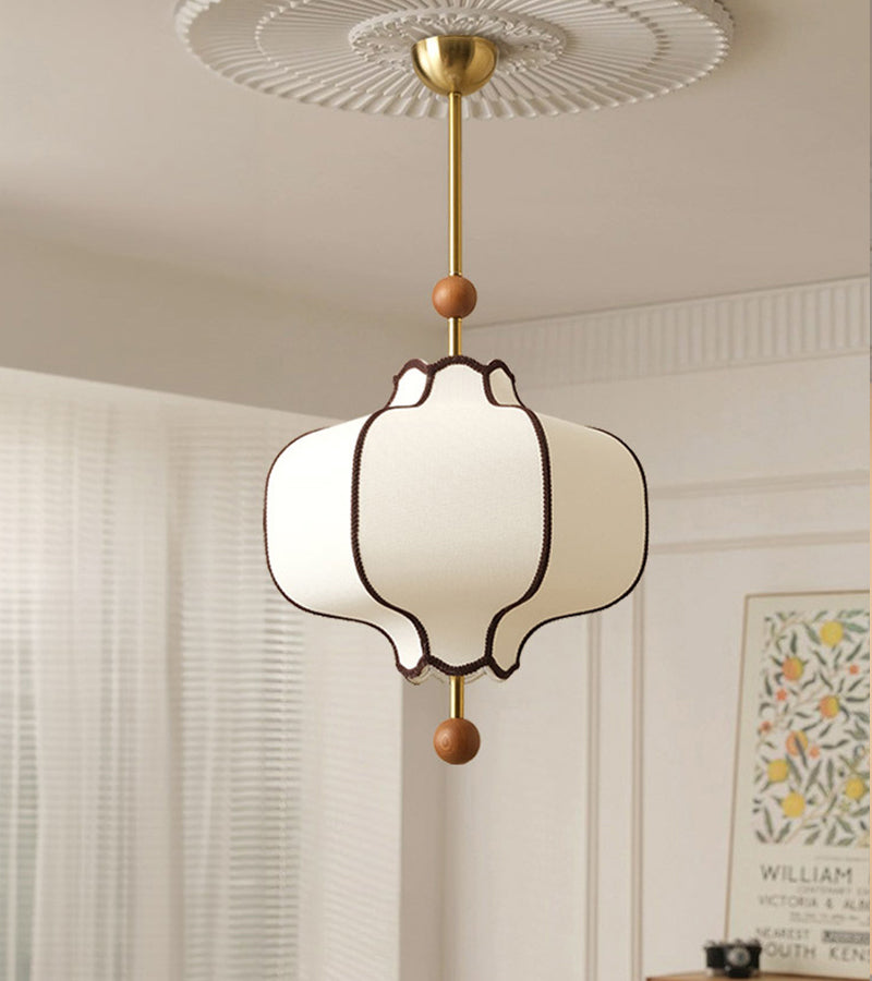 Fabric Pendant Light | Lantern Style Ceiling Lighting for Dining Room | Lologe