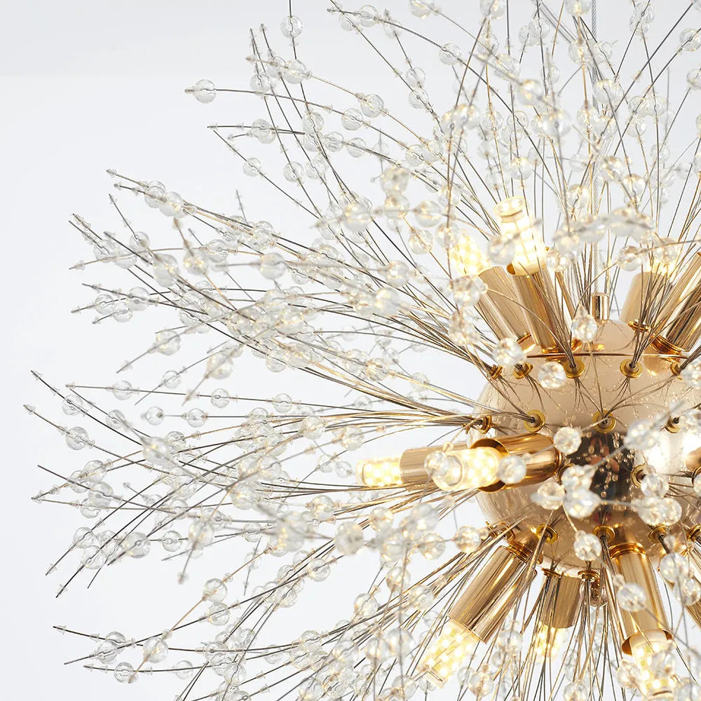 Modern Dandelion Crystal Chandelier | Dining Room | Luxury Firework Pendant | LED Light | Lologe