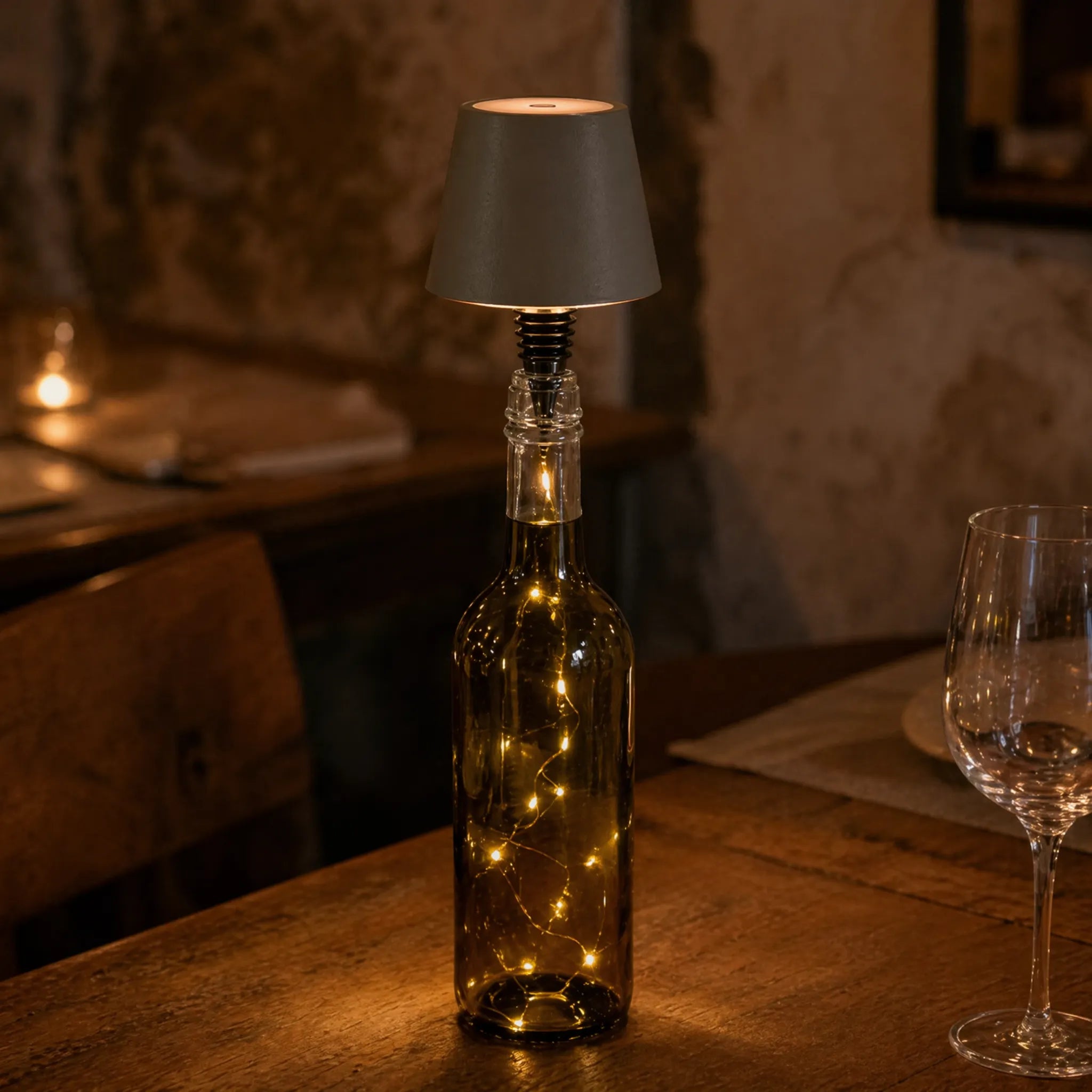 LumaTap - Wireless Bottle Lamp- Ambient Table Lighting