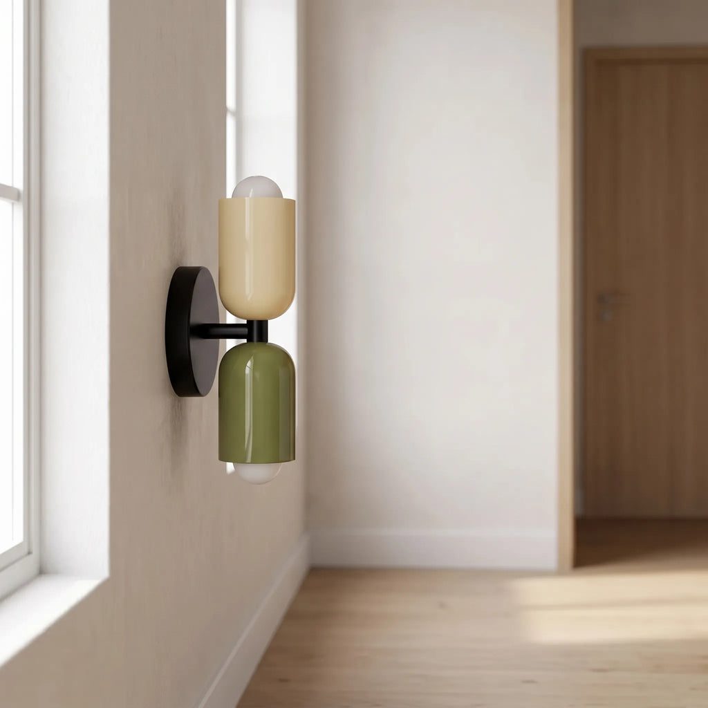 Lumaro - Dual-Shade Nordic Wall Sconce- Accent Wall Lighting