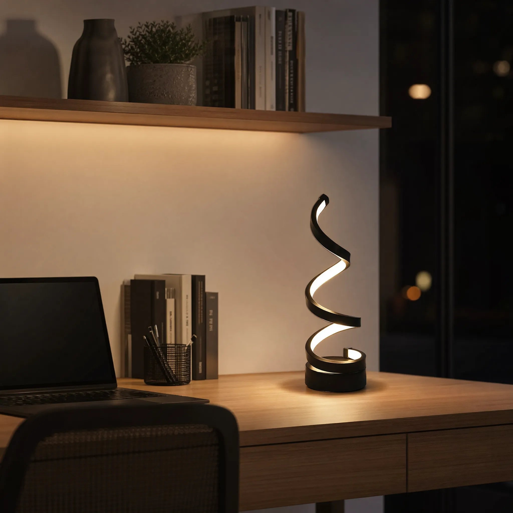 LumiTwist - Spiral LED Table Lamp- Bedside Reading