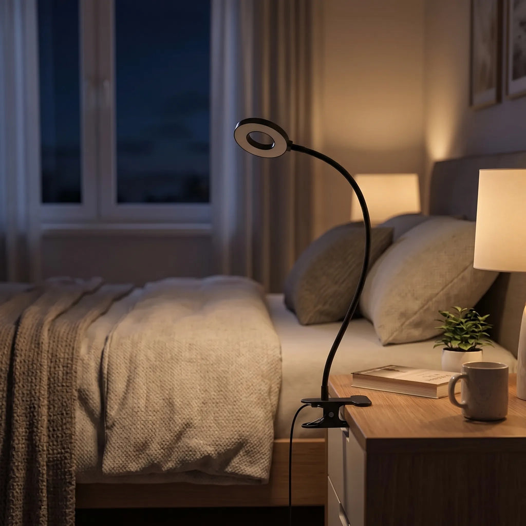 Lumiflex - Clamp-On Flexible Gooseneck Desk Lamp- Late-Night Reading Sessions