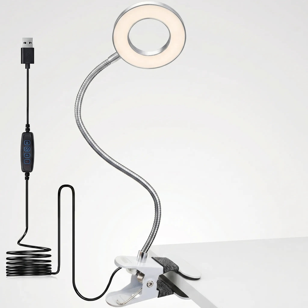 Lumiflex - Clamp-On Flexible Gooseneck Desk Lamp- Late-Night Reading Sessions