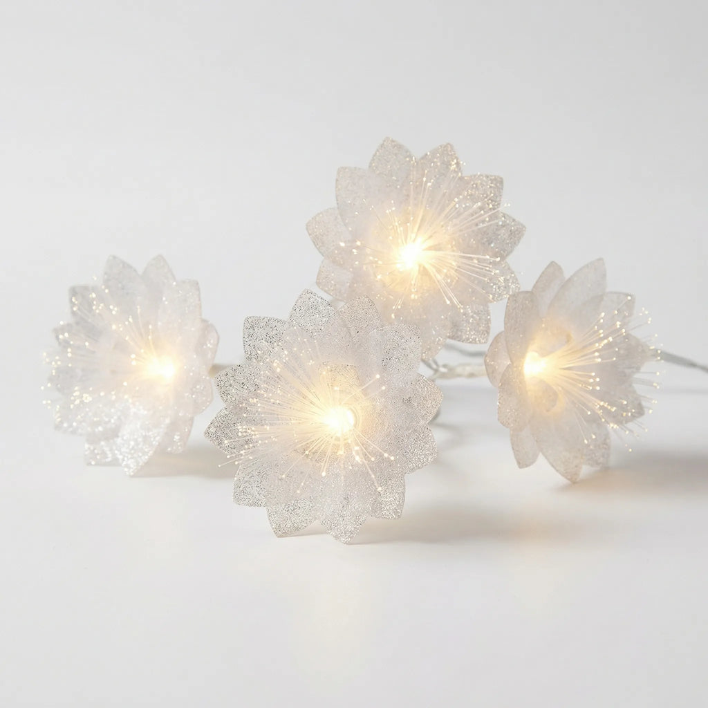 Luminara - Battery-Operated Floral Fairy Light Garland- Christmas Tree Decorating
