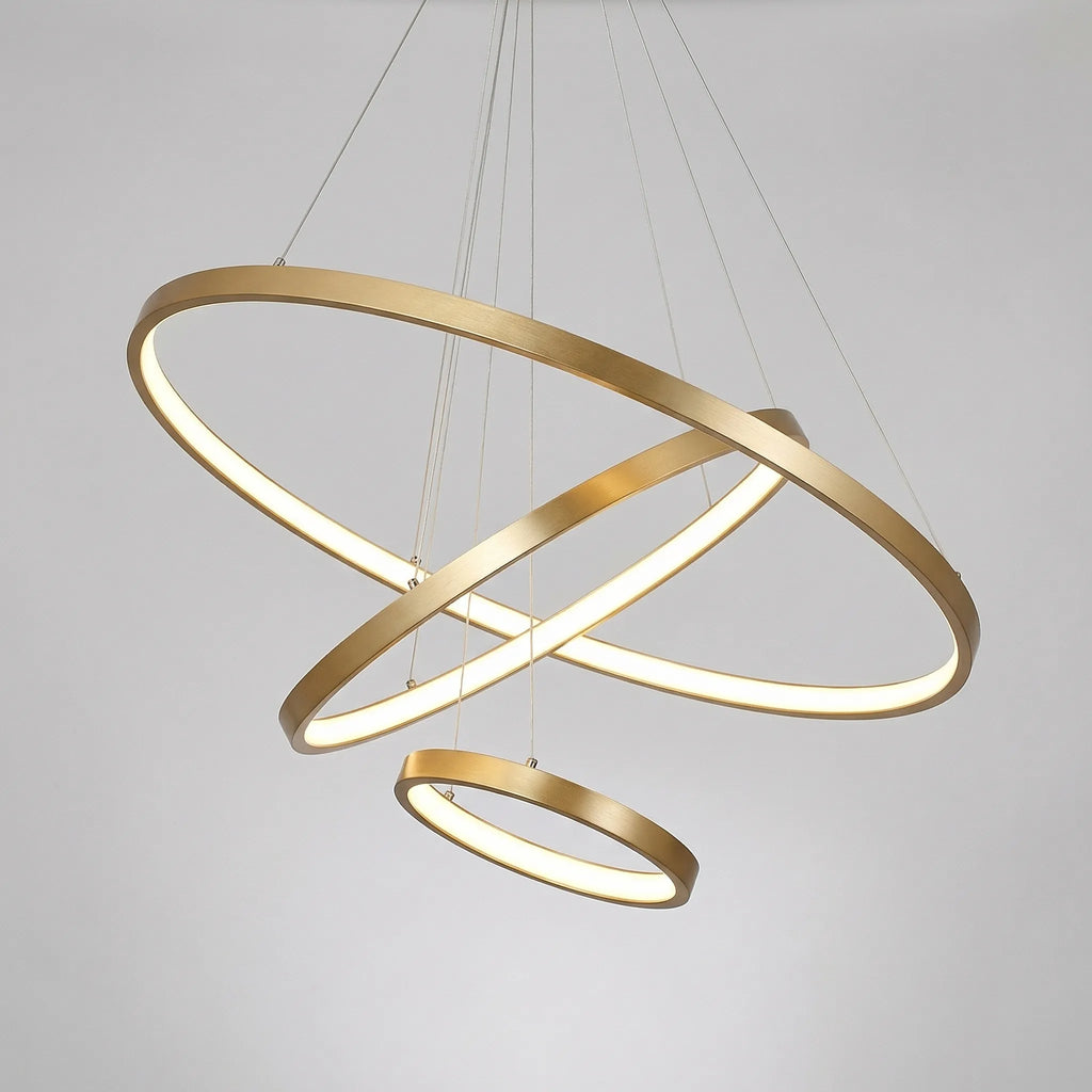Lumivara - Multi-Ring LED Ceiling Chandelier- Illuminate Living Spaces