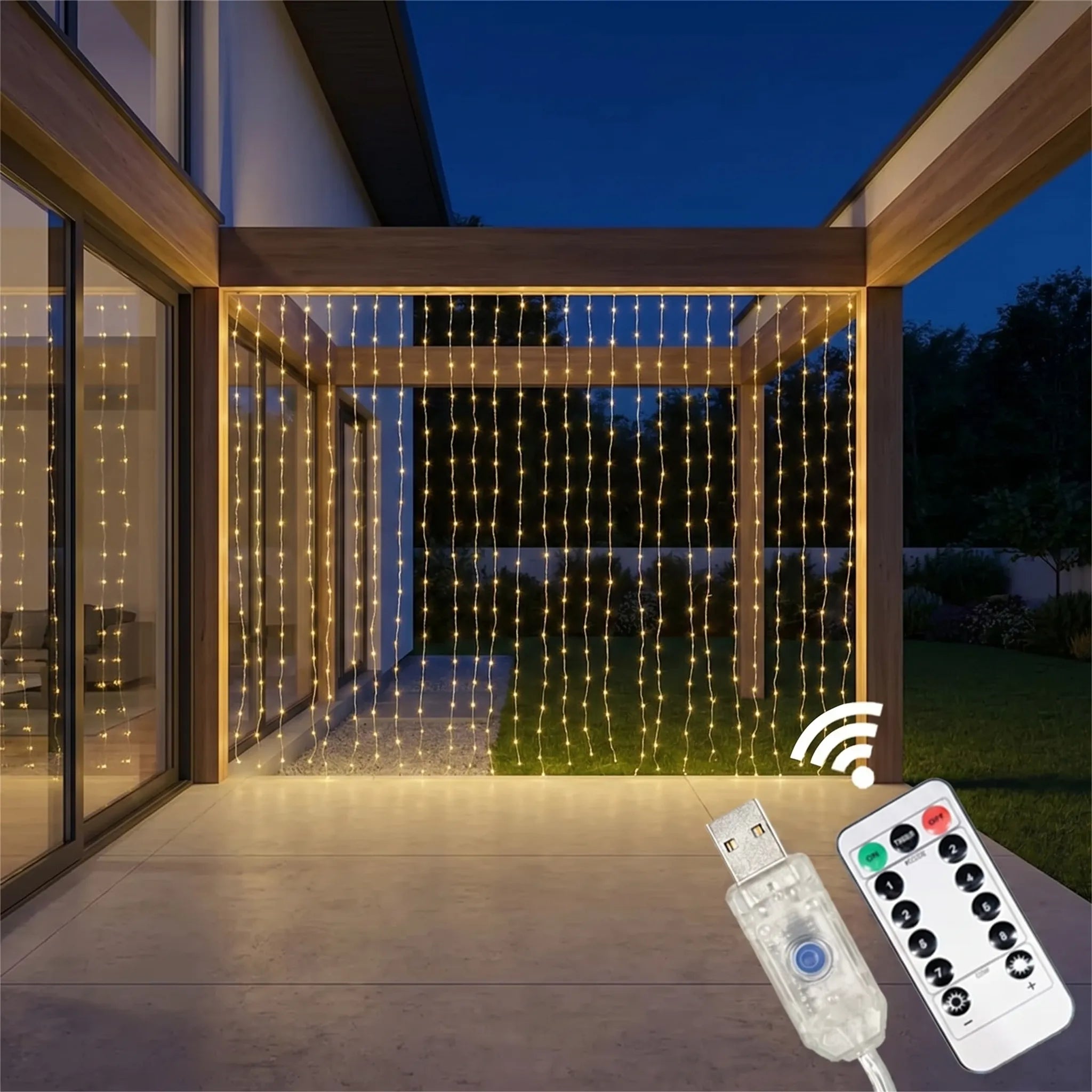 Lumiveil - LED Curtain Fairy Light Set- Festive Curtain Display