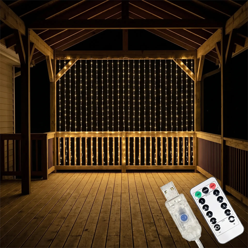 Lumiveil - LED Curtain Fairy Light Set- Festive Curtain Display