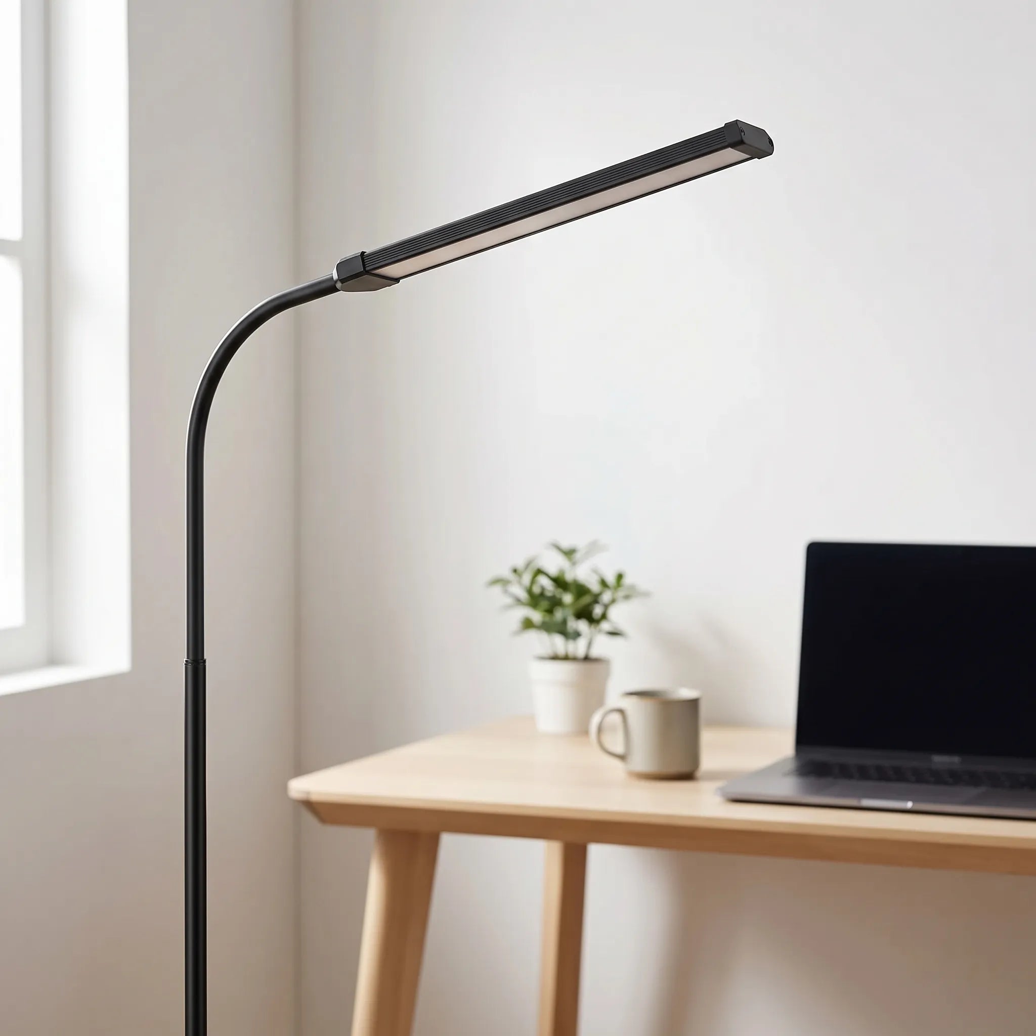 Lumivex - Dimmable Gooseneck LED Floor Lamp- Adjustable Reading Light