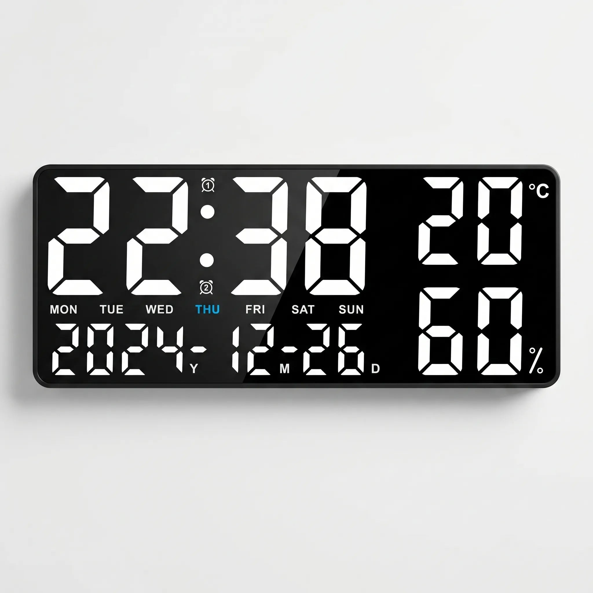 Lumivex - Large LED Digital Wall Clock- Track Time Clearly