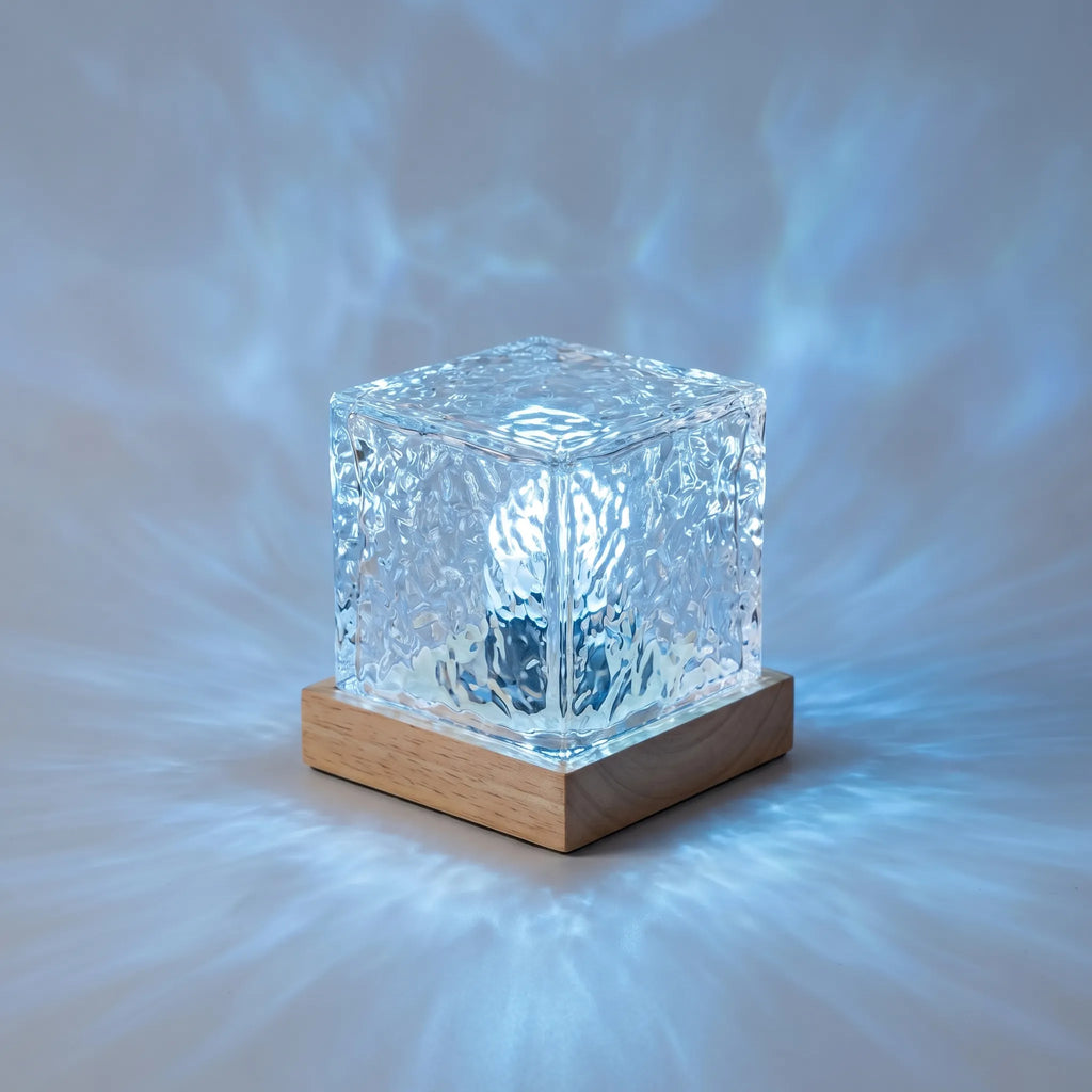 Lumivox - RGB Colour-Changing Cube Table Lamp- Ambient Bedroom Lighting