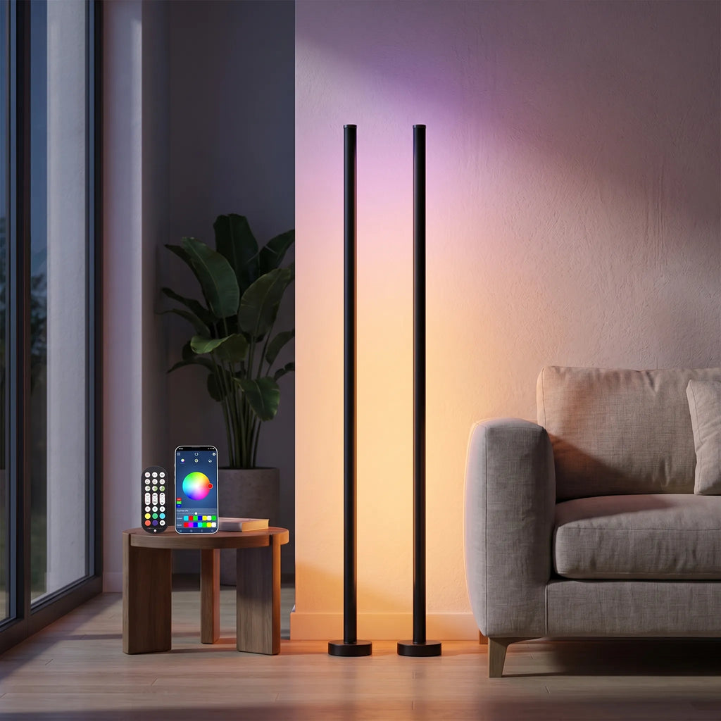 Lumivybe - RGB Smart Corner Floor Lamp- Ambient Room Lighting