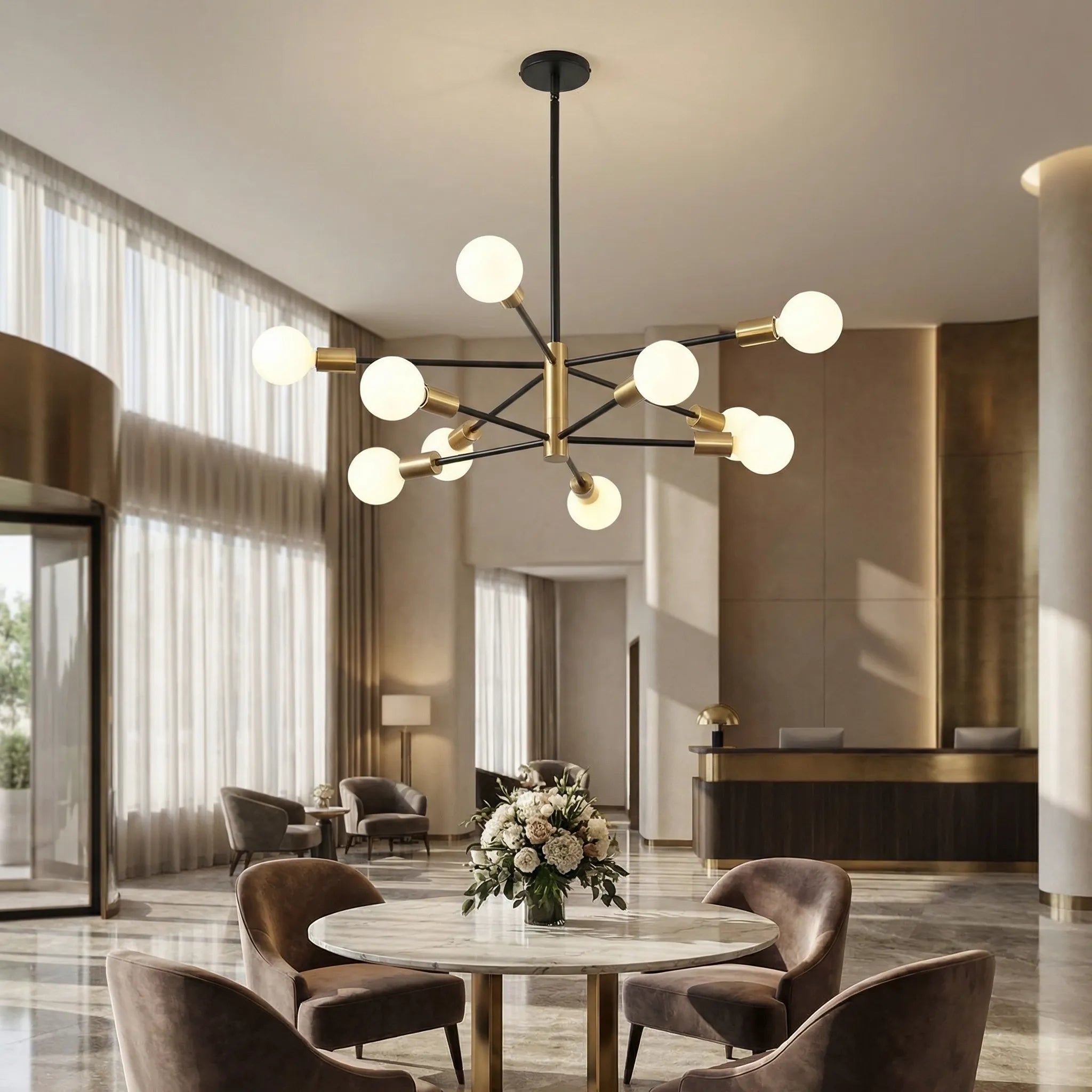 Lumovex - Multi-Head LED Pendant Chandelier- Ambient Indoor Lighting