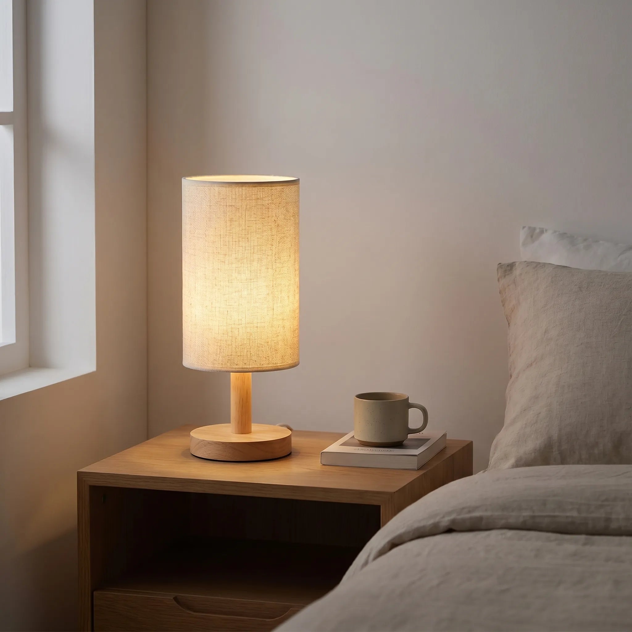 Lumvora - Dimmable LED Bedside Table Lamp- Bedside Reading Light