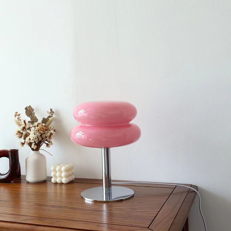 Glass Table Lamp | Macaron Colour Bedside Lamp | Bedroom & Living Room | E27 | Lologe