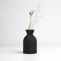 Rillova - Ribbed Tabletop Decorative Vase- Displaying Dried Botanicals
