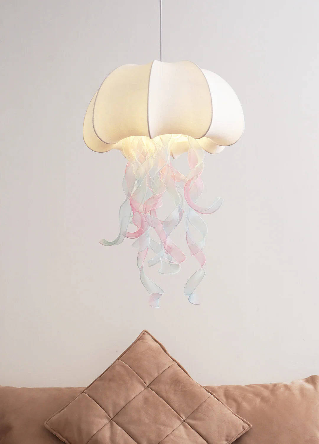 Jellyfish Pendant Light | White Fabric Modern Ceiling Lamp for Living Room | Lologe