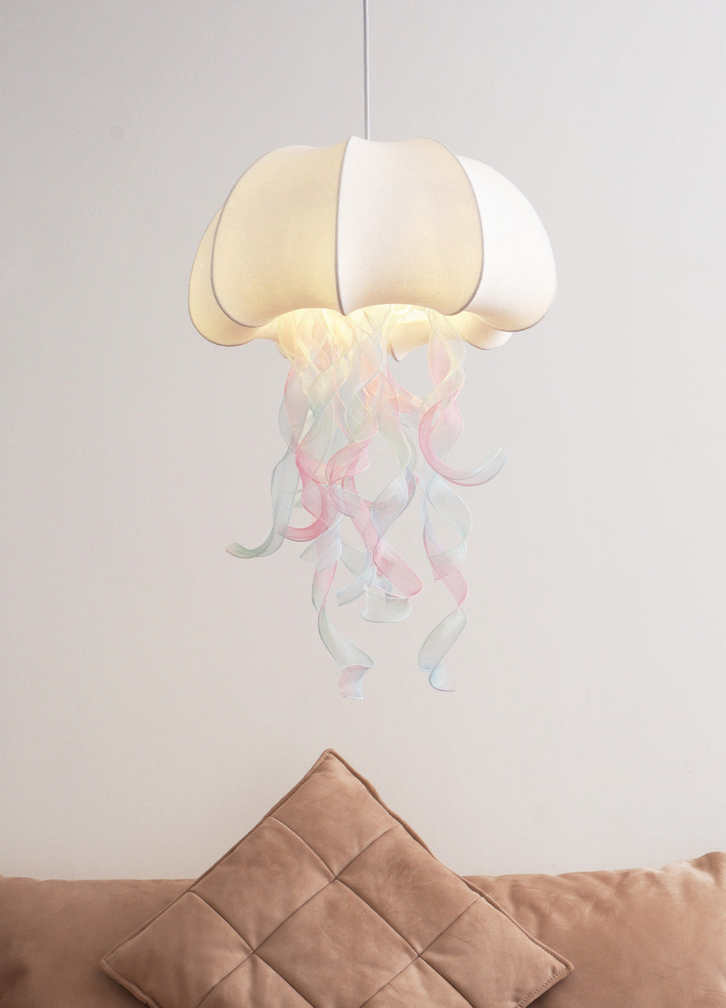 Jellyfish Pendant Light | White Fabric Modern Ceiling Lamp for Living Room | Lologe