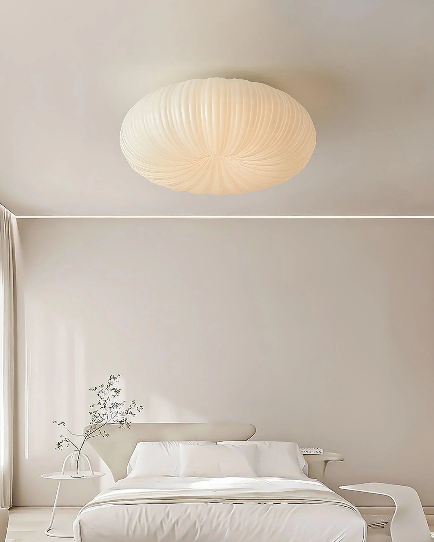 Round Ceiling Light | Bedroom Living Room Shell-Inspired Minimalist Design | Lologe