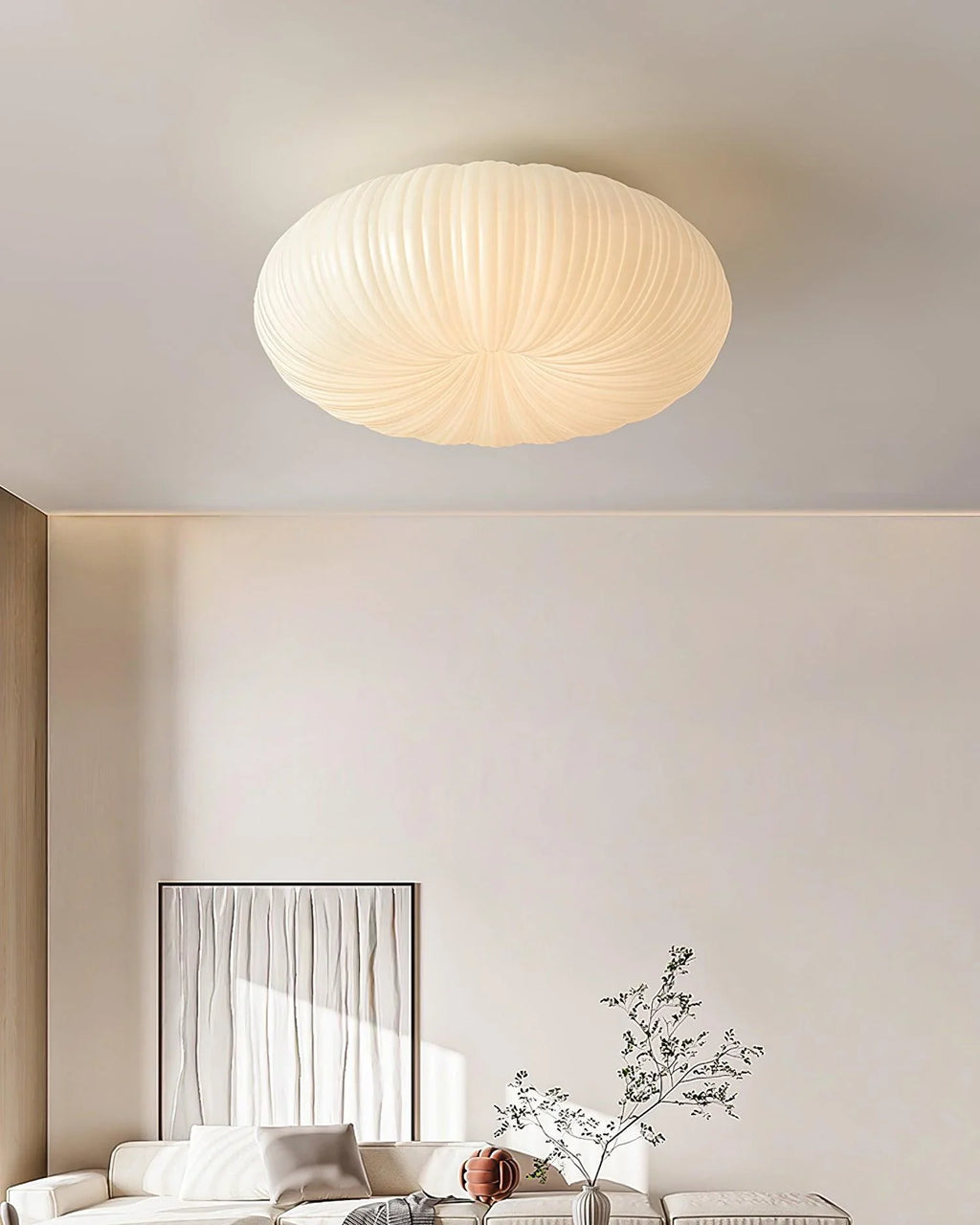 Round Ceiling Light | Bedroom Living Room Shell-Inspired Minimalist Design | Lologe