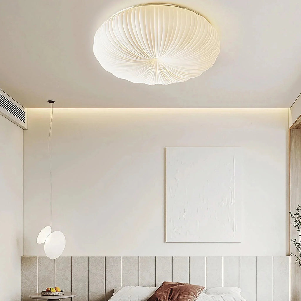 Round Ceiling Light | Bedroom Living Room Shell-Inspired Minimalist Design | Lologe