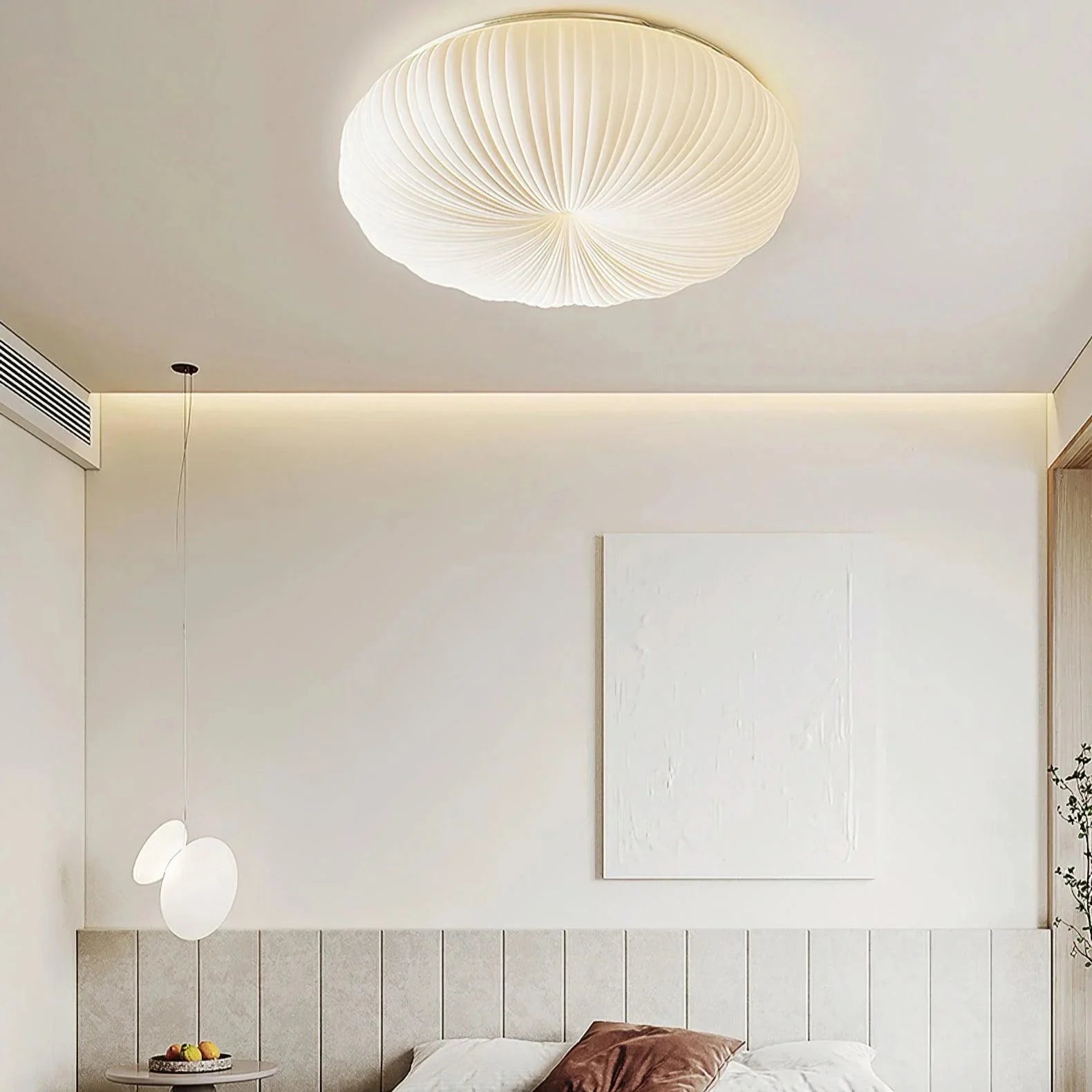 Round Ceiling Light | Bedroom Living Room Shell-Inspired Minimalist Design | Lologe