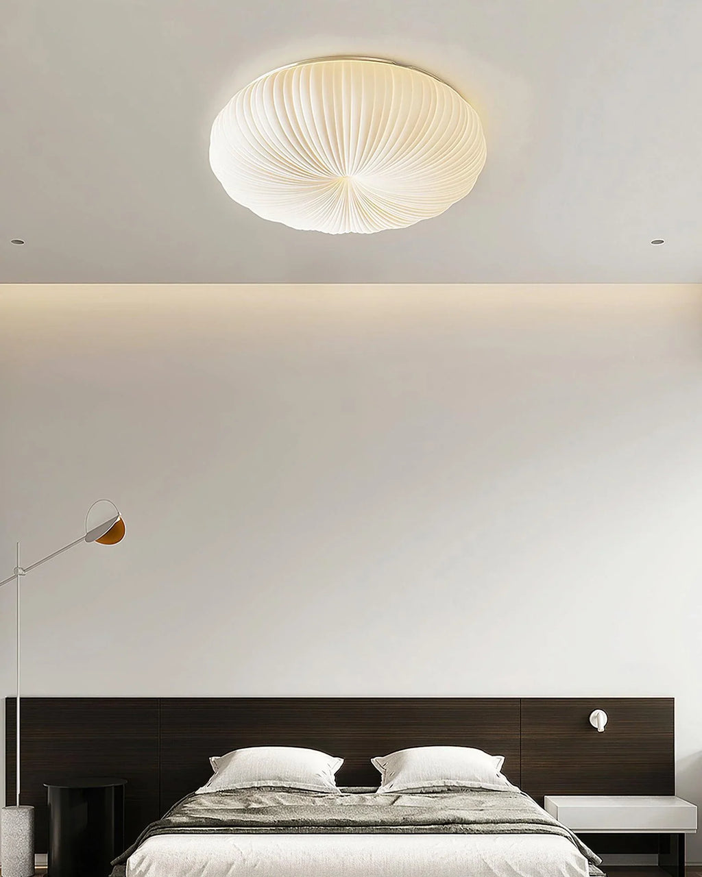 Round Ceiling Light | Bedroom Living Room Shell-Inspired Minimalist Design | Lologe