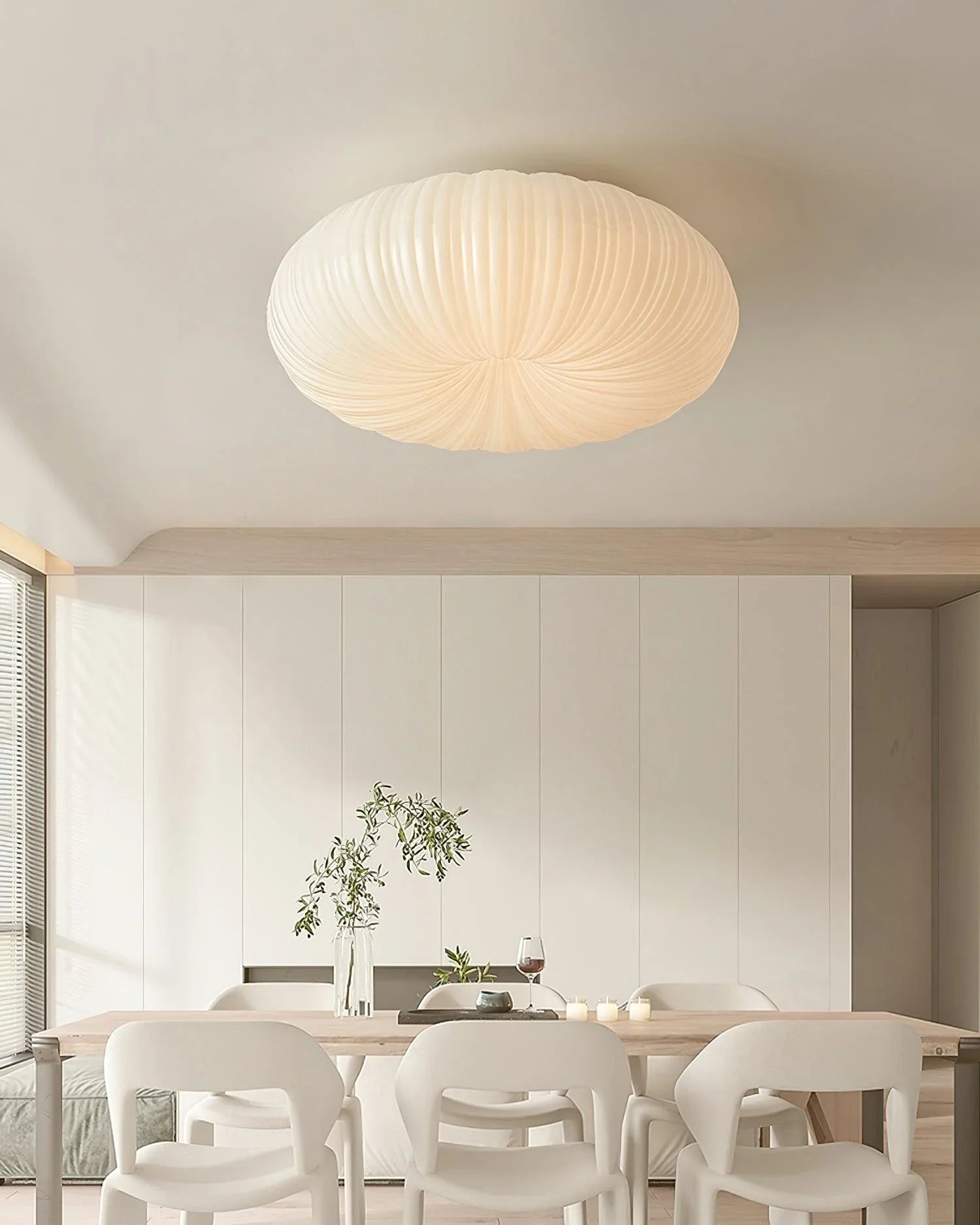 Round Ceiling Light | Bedroom Living Room Shell-Inspired Minimalist Design | Lologe