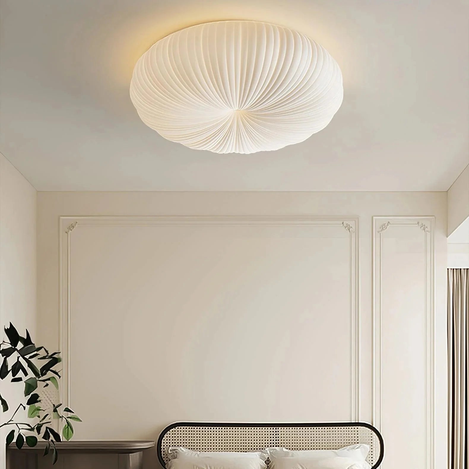 Round Ceiling Light | Bedroom Living Room Shell-Inspired Minimalist Design | Lologe