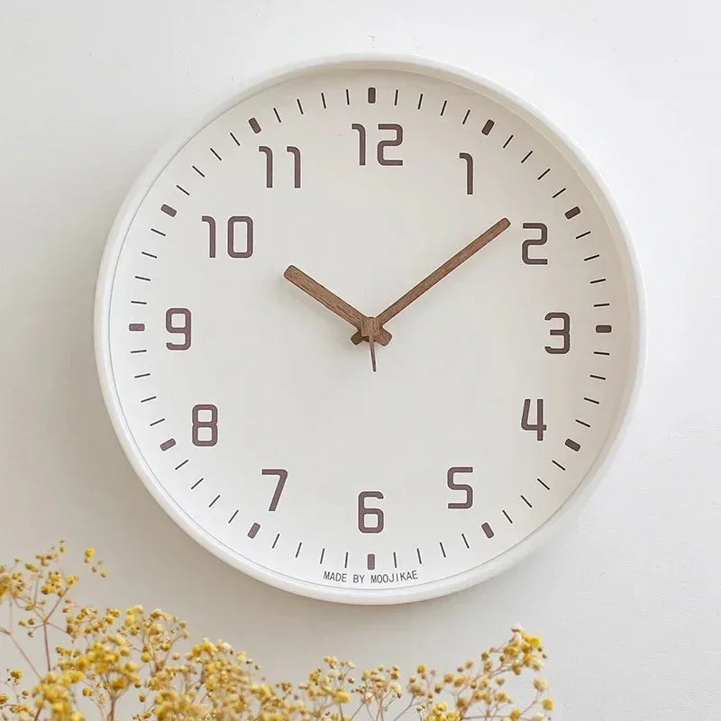 Modern Bamboo Wall Clock | Circular Design | Minimalist Home Decor | Silent Quartz | Lologe