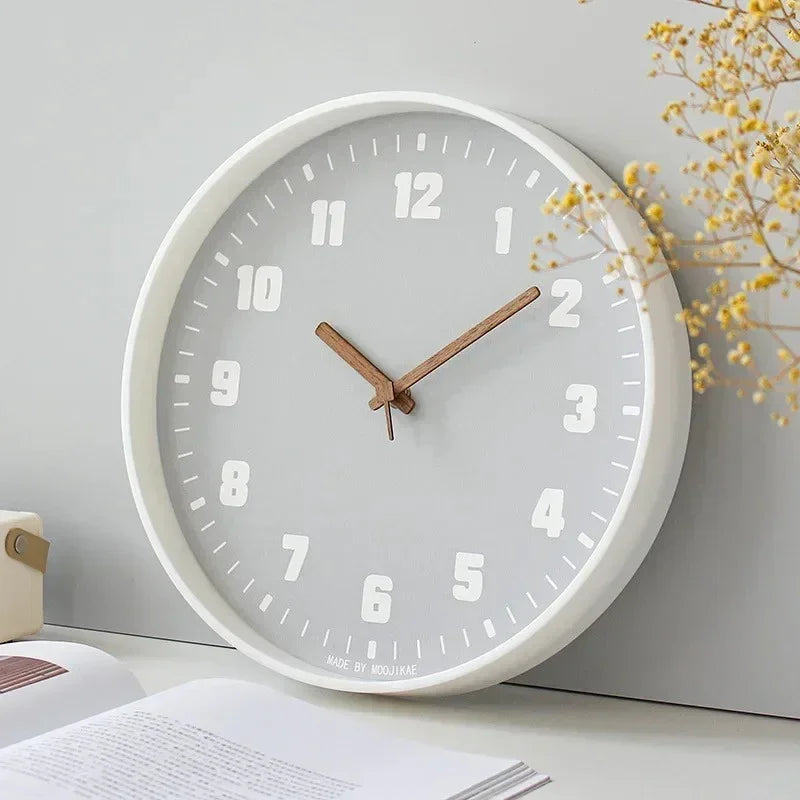 Modern Bamboo Wall Clock | Circular Design | Minimalist Home Decor | Silent Quartz | Lologe