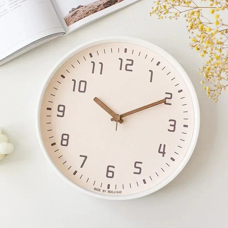 Modern Bamboo Wall Clock | Circular Design | Minimalist Home Decor | Silent Quartz | Lologe