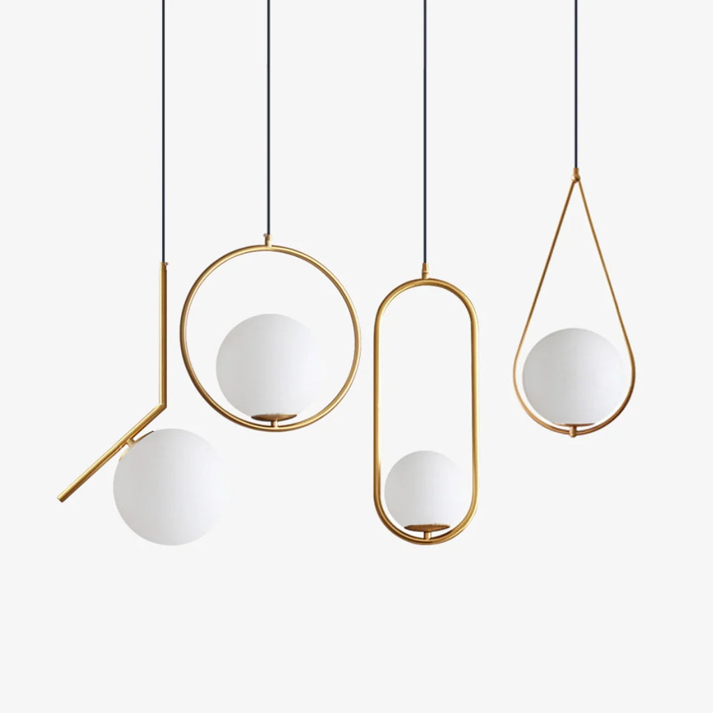 Glass Globe Pendant Light | Modern Ceiling Lighting for Dining Room & Kitchen | Lologe