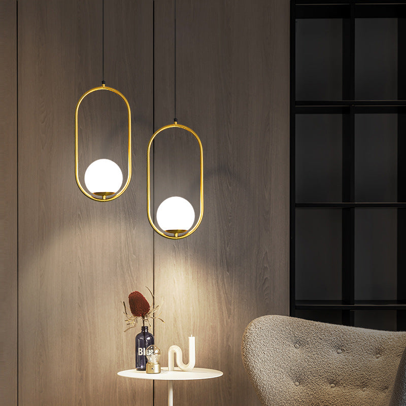 Glass Globe Pendant Light | Modern Ceiling Lighting for Dining Room & Kitchen | Lologe