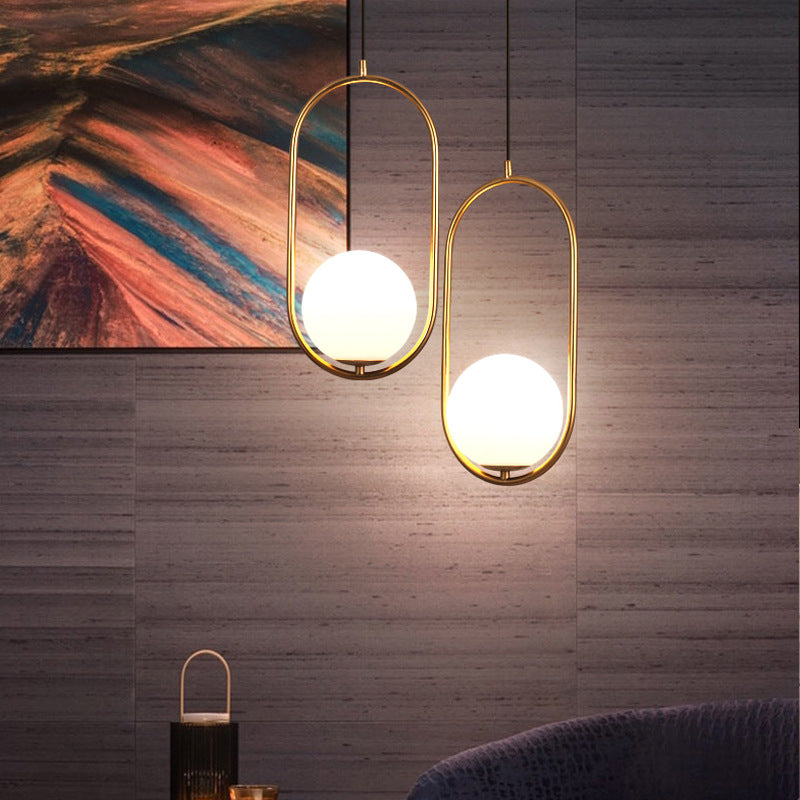 Glass Globe Pendant Light | Modern Ceiling Lighting for Dining Room & Kitchen | Lologe