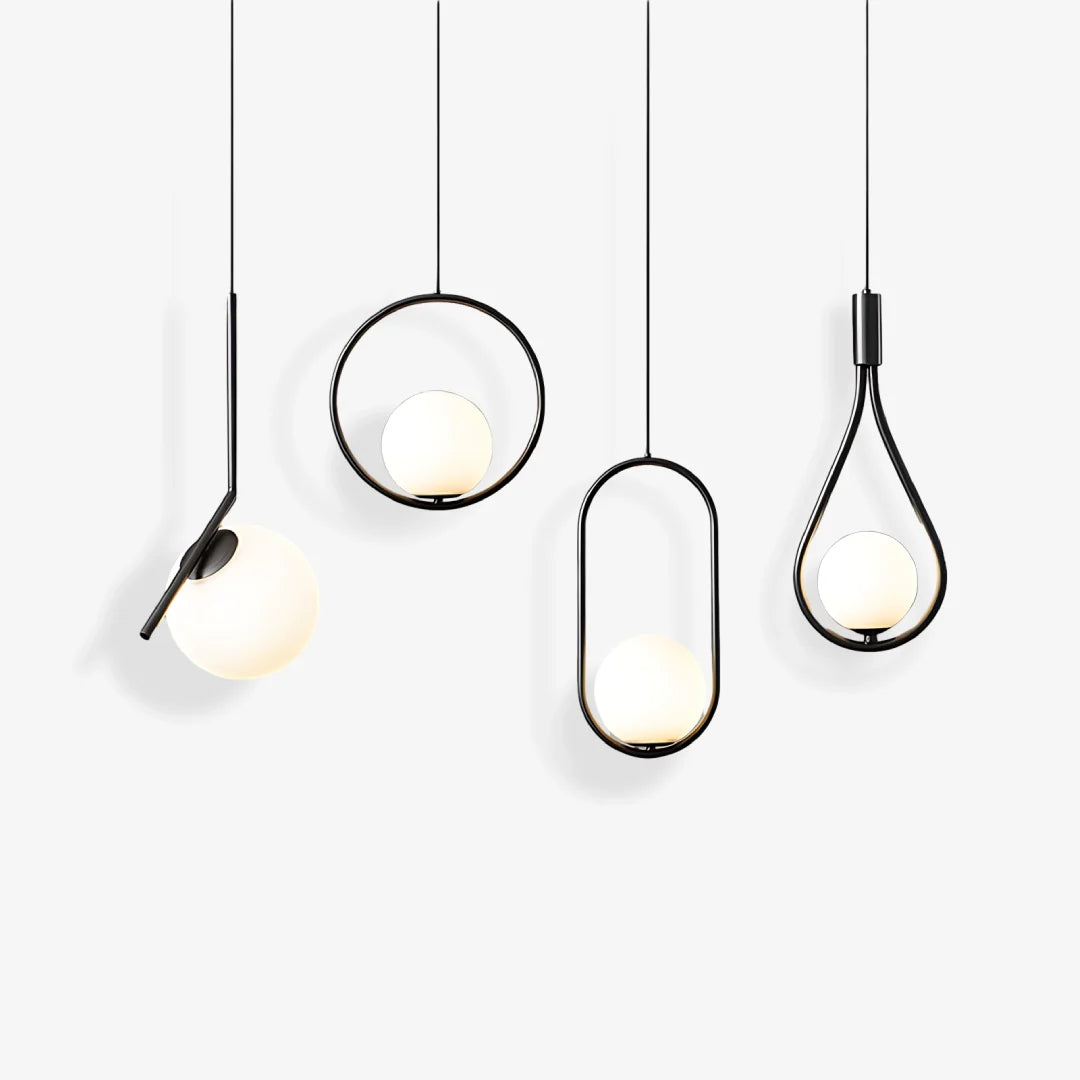 Glass Globe Pendant Light | Modern Ceiling Lighting for Dining Room & Kitchen | Lologe
