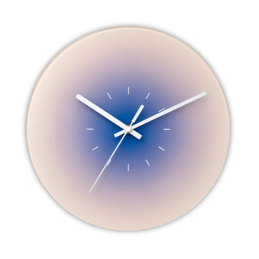 30 cm Modern Glass Wall Clock | Silent Quartz | Minimalist Home Decor | Round Design | Lologe