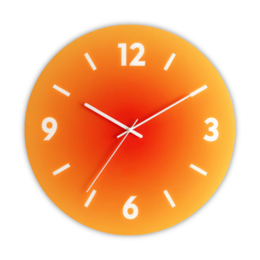 30 cm Modern Glass Wall Clock | Silent Quartz | Minimalist Home Decor | Round Design | Lologe