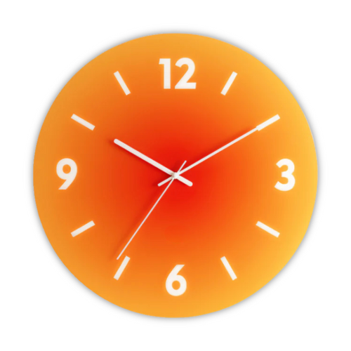30 cm Modern Glass Wall Clock | Silent Quartz | Minimalist Home Decor | Round Design | Lologe