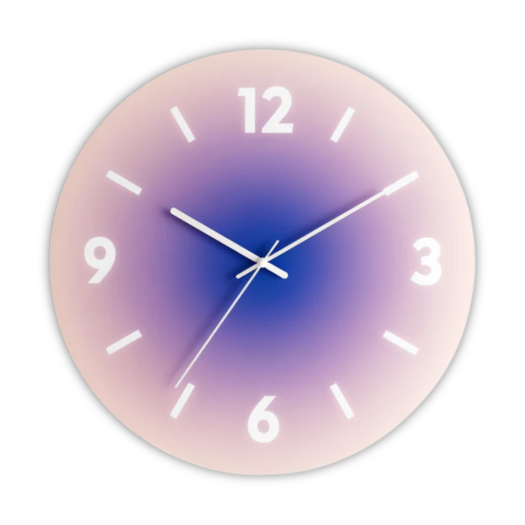 30 cm Modern Glass Wall Clock | Silent Quartz | Minimalist Home Decor | Round Design | Lologe