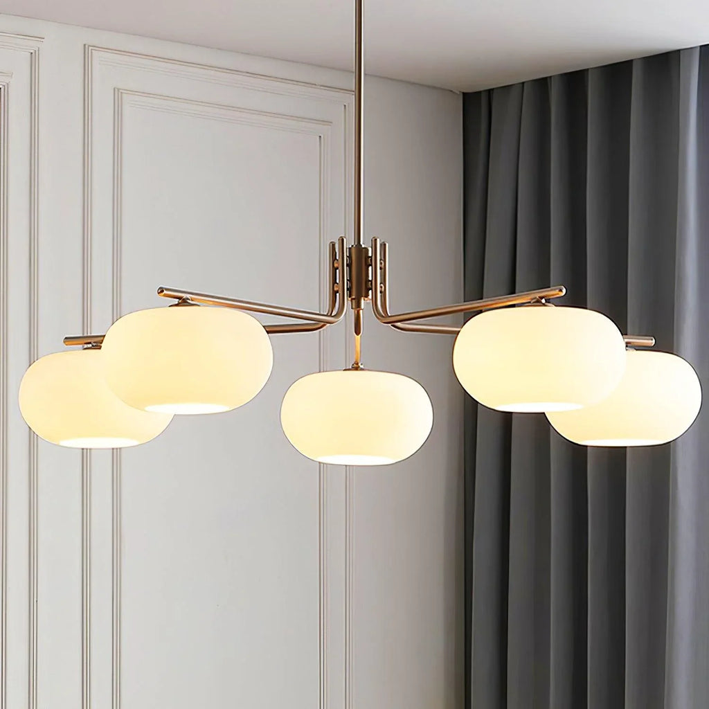 Modern 5-Light Chandelier | Minimalist Ceiling Fixture for Dining Room | Lologe