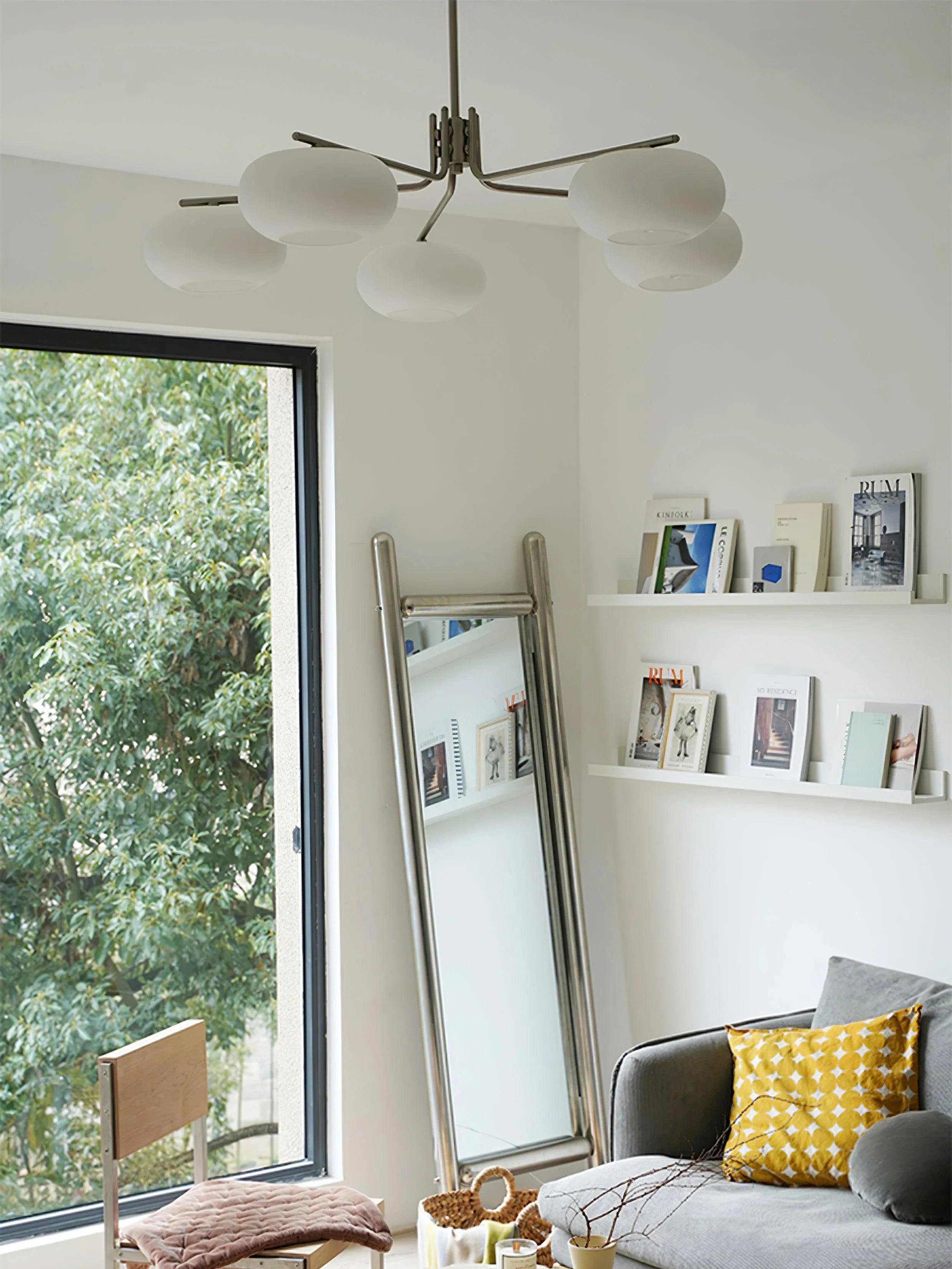 Modern 5-Light Chandelier | Minimalist Ceiling Fixture for Dining Room | Lologe