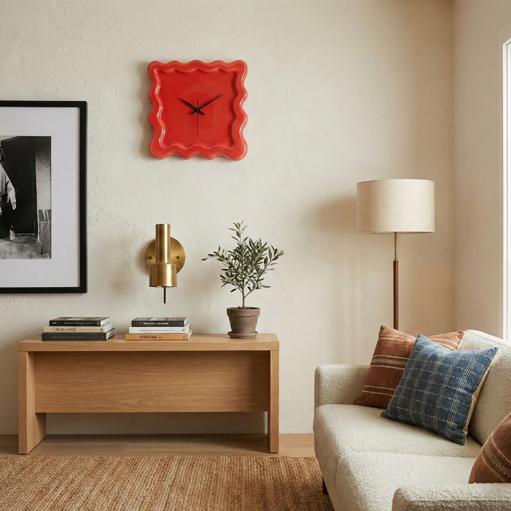 Modern Wall Clock | Silent Quartz | Minimalist Design | Battery Operated | Home Decor | Lologe