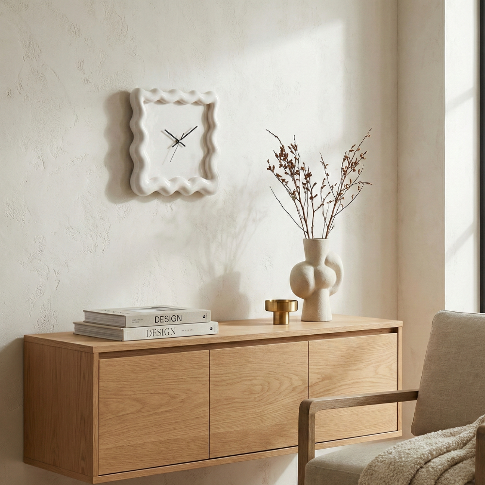 Modern Wall Clock | Silent Quartz | Minimalist Design | Battery Operated | Home Decor | Lologe