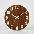 Noctivane - Round Luminous Nordic Wall Clock- Checking Time At Night