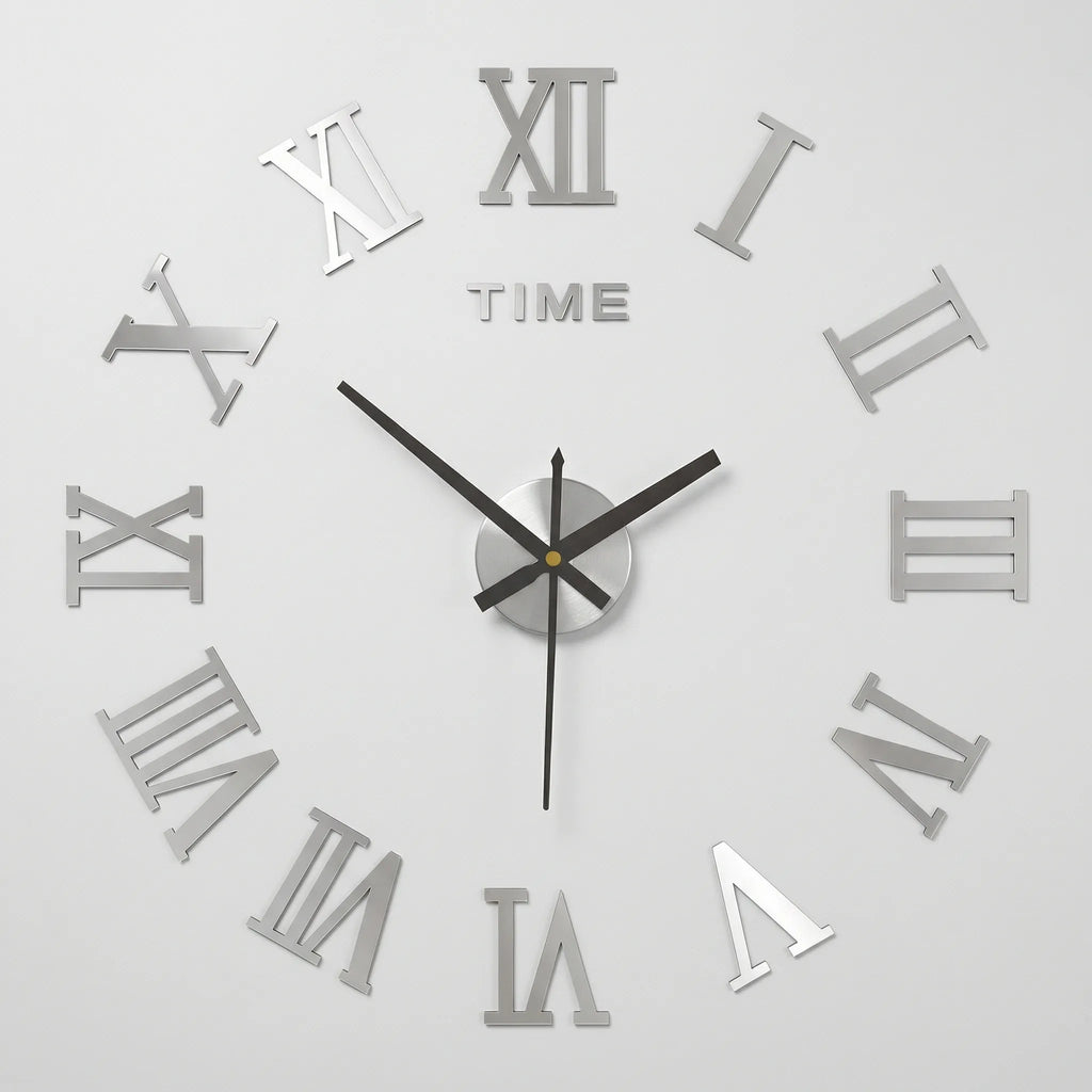 Numerovex - Large Round Roman Numeral Wall Clock- Modern Wall Decoration