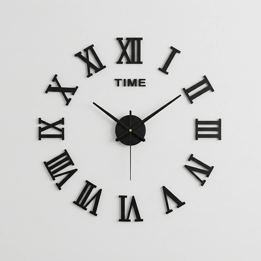 Numerovex - Large Round Roman Numeral Wall Clock- Modern Wall Decoration