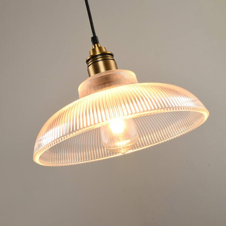Vintage Striped Glass Pendant Light | Kitchen Island Ceiling Lighting | Lologe