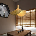 Bamboo Pendant Light for Dining Room | Woven Straw Hat Shade | Lologe